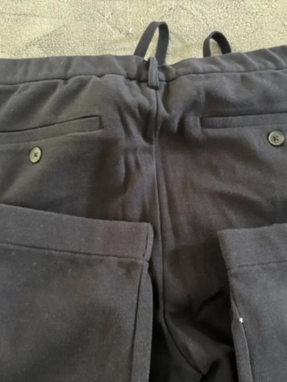 UNIGLO MEN'S MILANO RIBBED JOGGER PANTS - NAVY